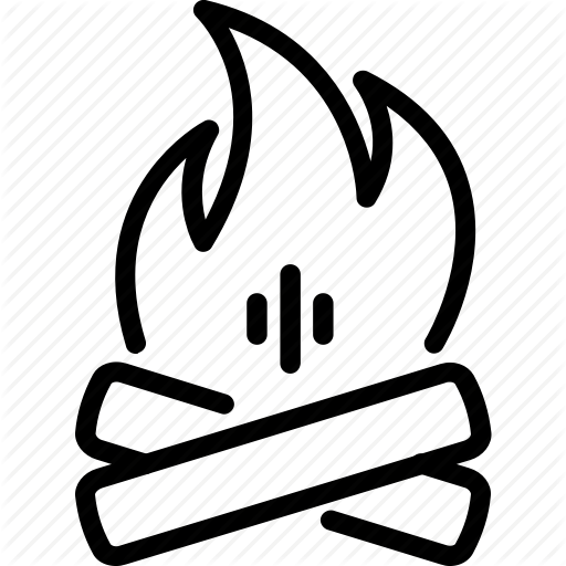Camping, Fire, Forest, Travel, Trip Icon