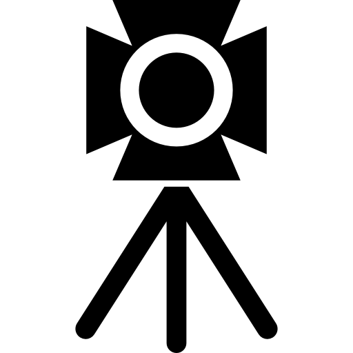 Camera Frontal View On A Tripod Icons Free Download