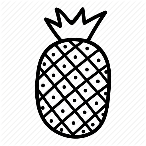 Food, Fruit, Pineapple, Tropical Icon