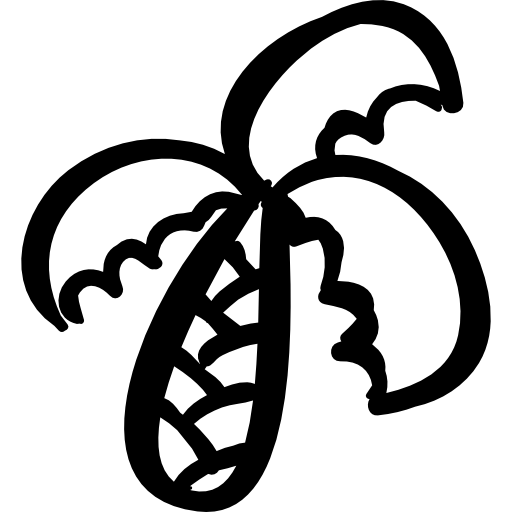 Tropical Palm Tree Outline