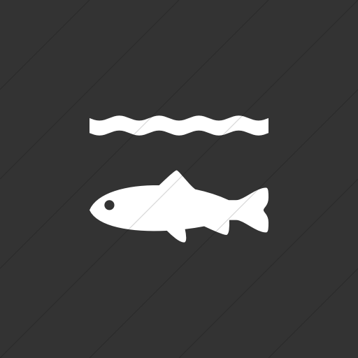 Flat Square White On Dark Gray Iconathon Steelhead