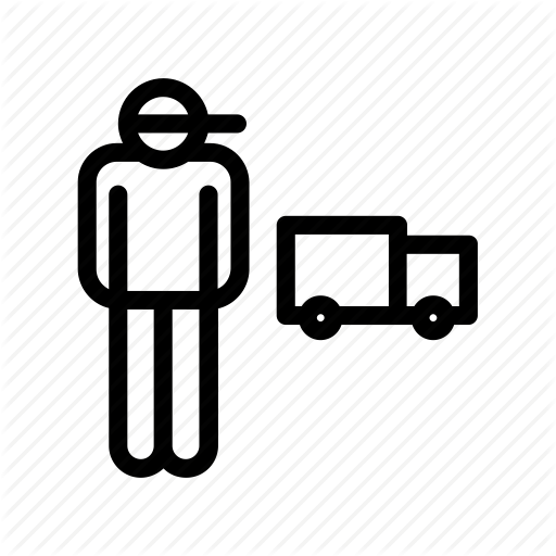 Delivery, Driver, Express, Man, Truck Icon