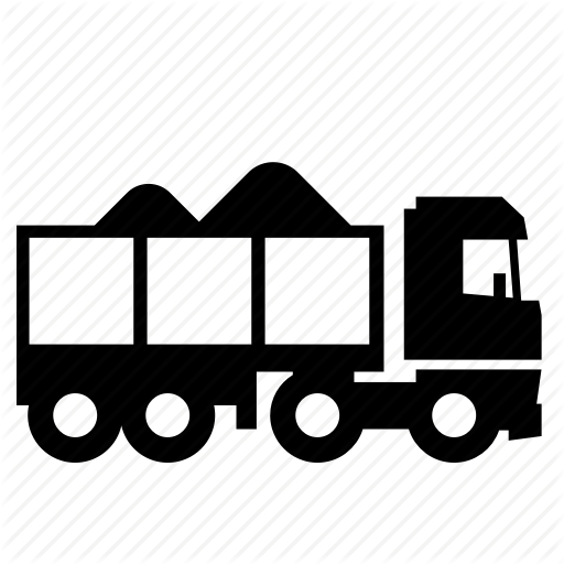 Coal, Construction, Dump, Road, Sand, Transport, Truck Icon