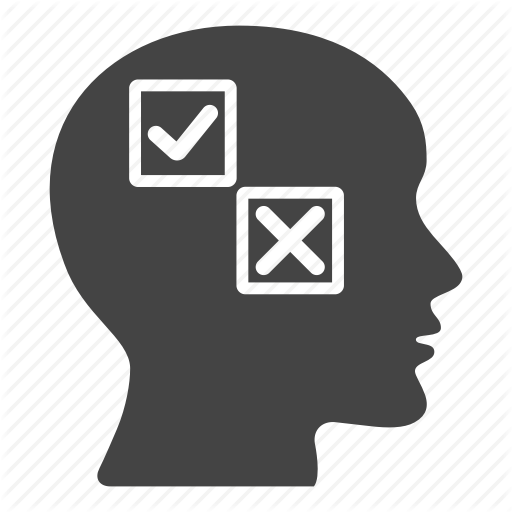 Checked, Creative, Cross, False, Head, Tick, True Icon