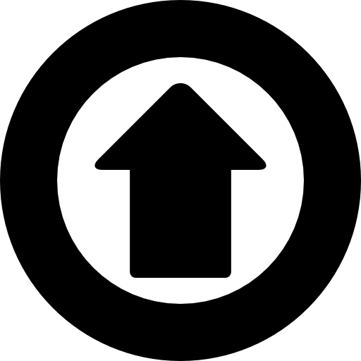Up Arrow Inside A Gross Circle