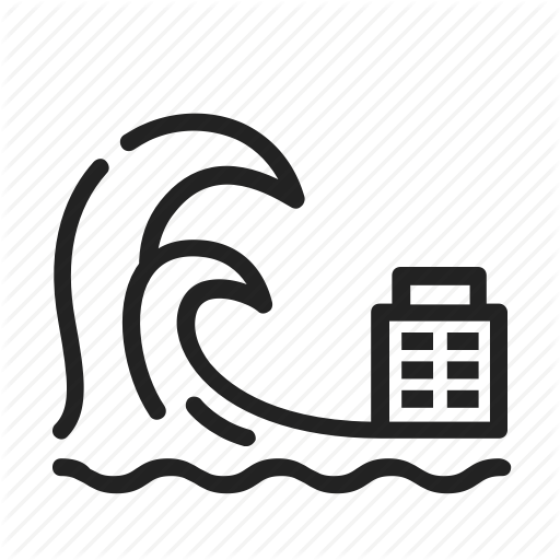 Big Wave, Sea, Tsunami Icon