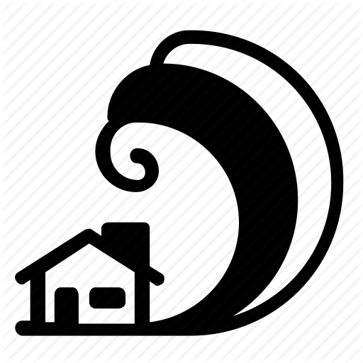 Disaster, Tsunami, Wave Icon