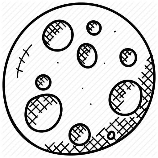 Moon, Planet, Space, Surface Of The Moon, Universe Icon