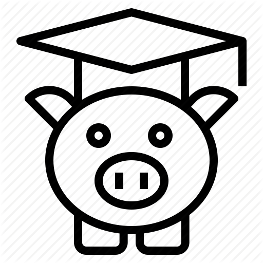 Fee, Graduation, Hat, Pig, Tuition Icon
