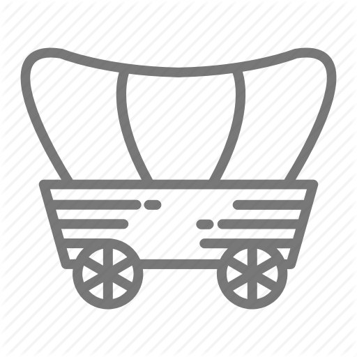 Cowboy, Wagon, West Icon