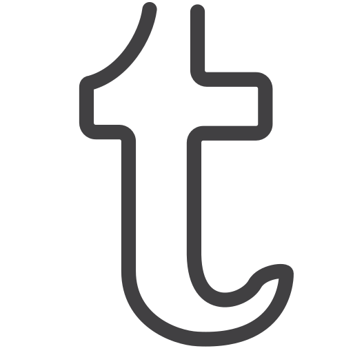 Tumblr Icon Free Of Line Drawn Social Media Icons