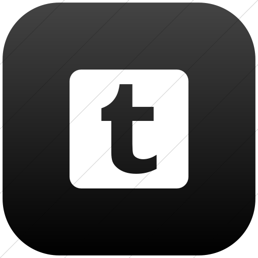 Flat Rounded Square White On Black Gradient Foundation