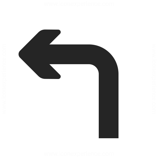 Arrow Turn Left Icon Iconexperience