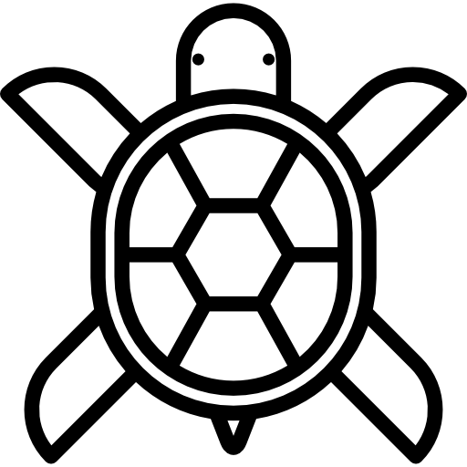 Turtle Flat Black Icon