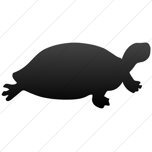 Simple Black Gradient Animals Turtle Icon