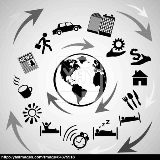 Vector Concept Of Human Life Icons Vector