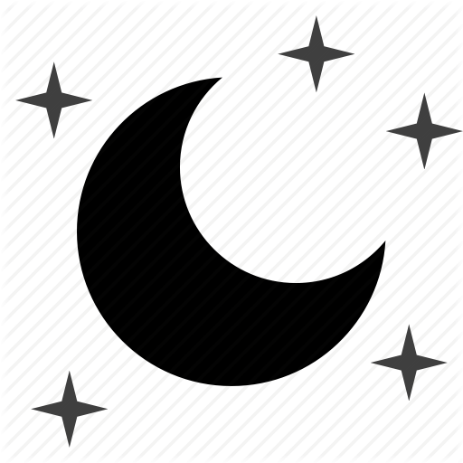 Crescent, Moon, Night, Night Time, Twilight Icon