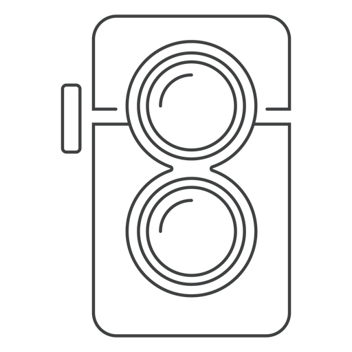 Twin Lens Camera Stroke Icon
