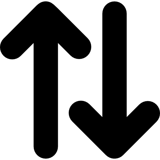 Up And Down Opposite Double Arrows Side