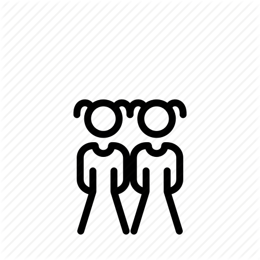 Children, Couple, Girls, Pair, People, Person, Twins Icon