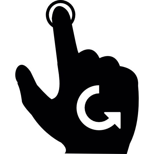 Push One Finger And Twist Back Icons Free Download