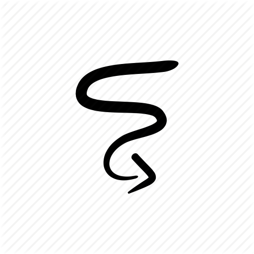 Arrow, Curves, Curvy, Hand Drawn, Twist, Twisted Icon