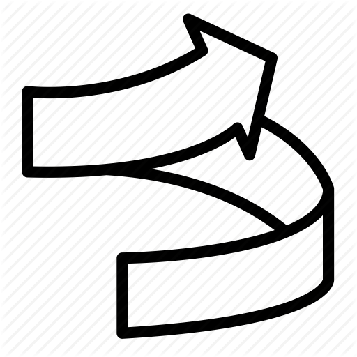 Arrow, Point, Spin, Turn, Twist, Up Icon