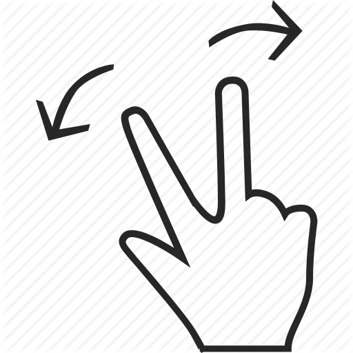 Arrows, Hand, Hand Cursor, Two Finger Twist Icon