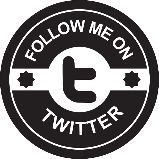 Follow Me On Twitter Social Badge Icons Free Download