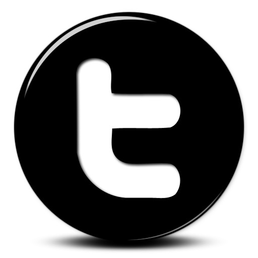 Black Button Twitter Icon Social Media Logos Fab News