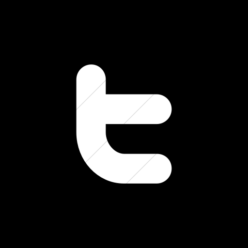 Flat Square White On Black Raphael Twitter Icon