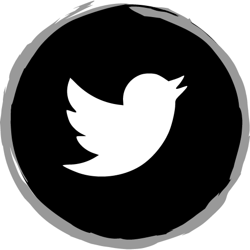 Twitter Free Gray Social Media Art Brush Style Icon Designed