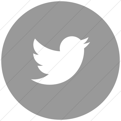 Flat Circle White On Light Gray Social Media Twitter Icon