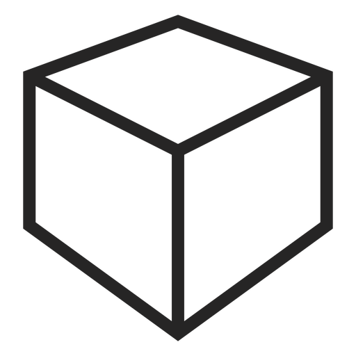 Stroke Cube Icon