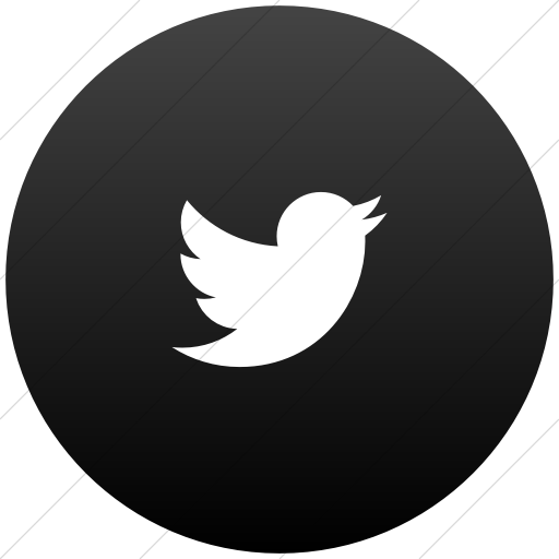 Flat Circle White On Black Gradient Foundation Social