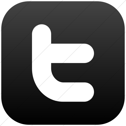 Flat Rounded Square White On Black Gradient Raphael