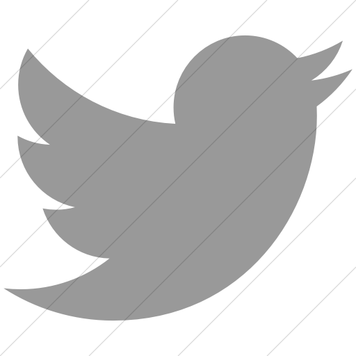 Simple Light Gray Social Media Twitter Icon