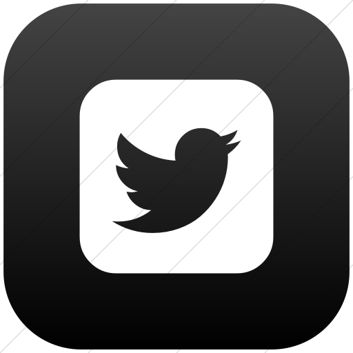 Flat Rounded Square White On Black Gradient Bootstrap