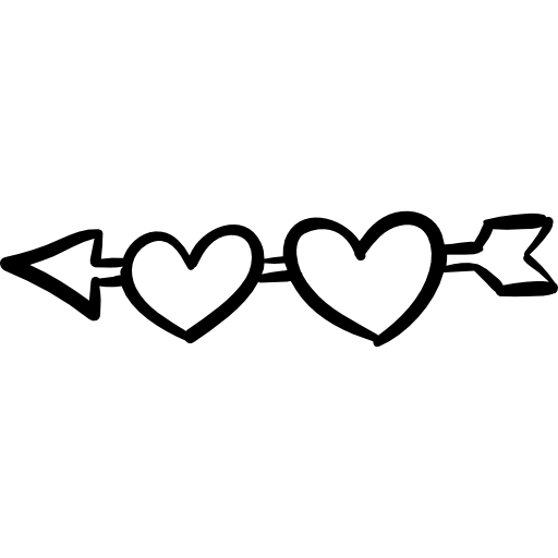 Two Hearts And Arrow Icons Free Download