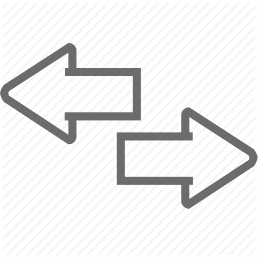 Arrow, Big, Two, Way Icon