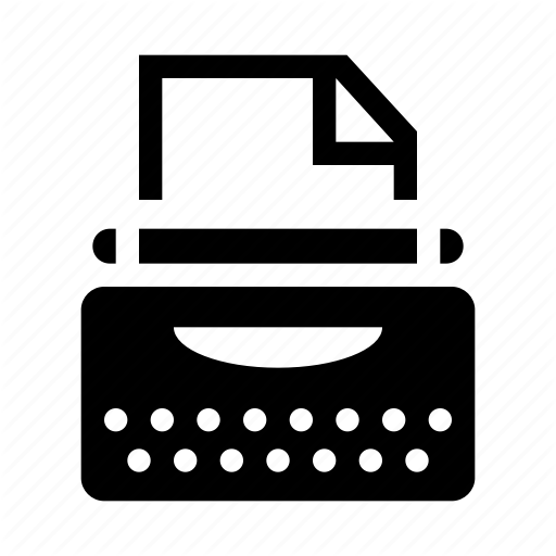 Type, Typewriter, Typing Machine Icon