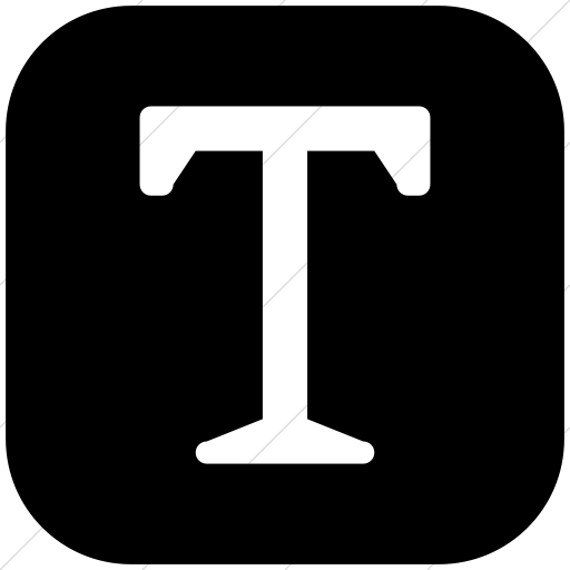 Flat Rounded Square White On Black Broccolidry