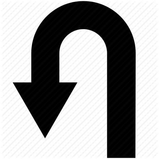 Arrow, Direction, Left, Turn, U Turn Icon