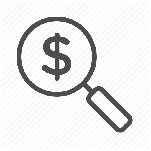 Dollar, Money, Profit, Search Icon