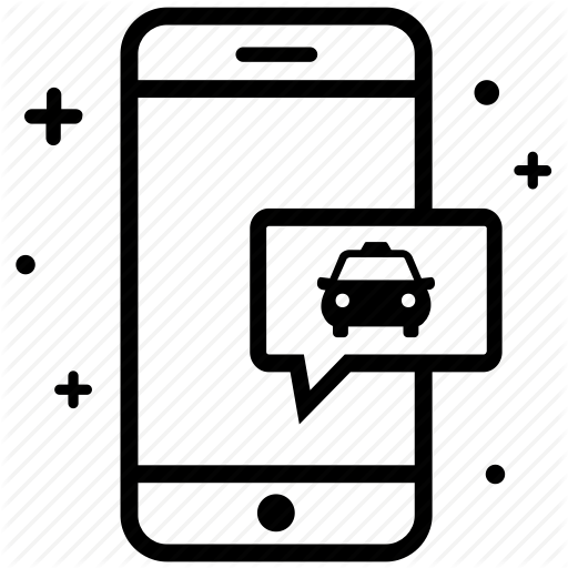 App, Car Service, Ride, Smartphone, Taxi, Uber Icon