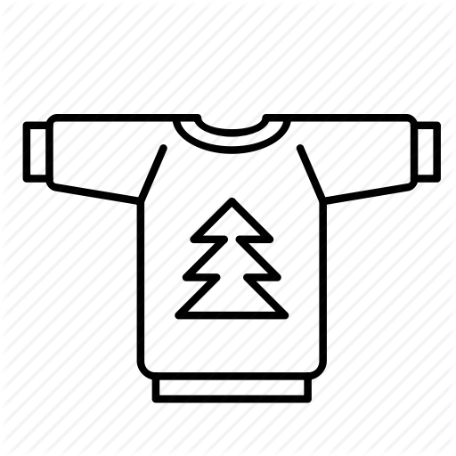 Christmas, Jersey, Pullover, Sweater, Tree, Ugly, Xmas Icon