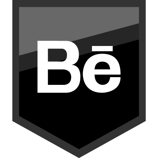 Behance Free Black Shield Social Media Icon