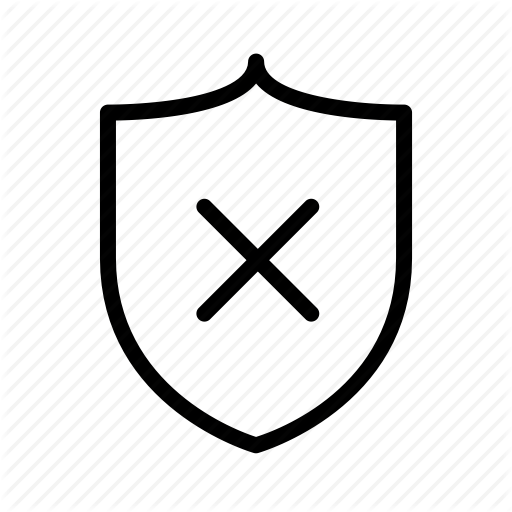 Protection, Safety, Security, Shield, Uncheck Icon