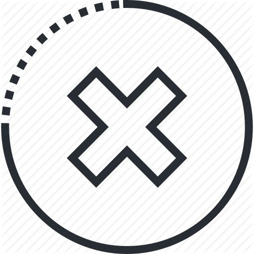 Close, Line, Quit, Thin, Uncheck Icon