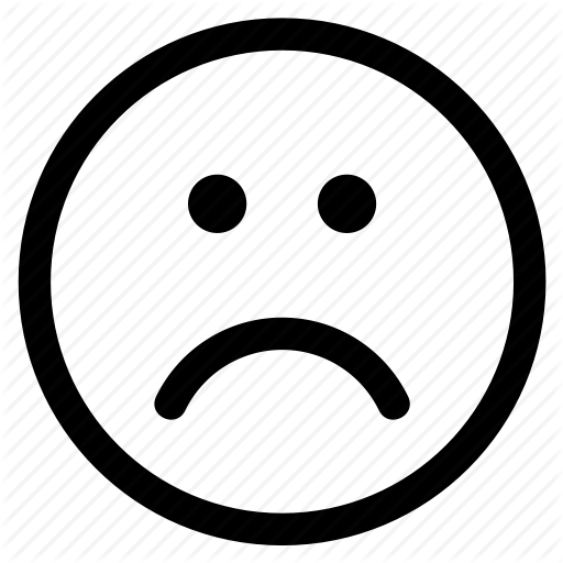 Circle, Emoji, Emoticon, Face, Round, Sad, Unhappy Icon
